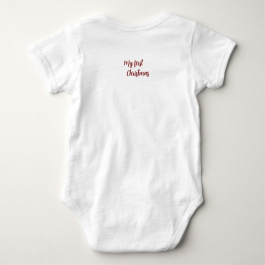 Persoonlijke kerstboom voor baby's eerste kerstfee romper (Achterkant)