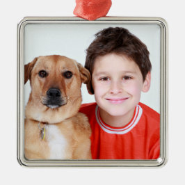 Persoonlijke kerstboom voor kinderen en honden metalen ornament