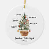 Persoonlijke kerstboom voor kleinkinderen keramisch ornament (Voorkant)