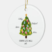 Persoonlijke kerstboom voor kleinkinderen keramisch ornament (Links)