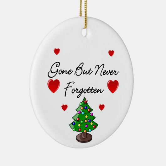 Persoonlijke kerstboomherdenking keramisch ornament (Rechts)