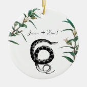 Persoonlijke kerstboomnaam keramisch ornament (Voorkant)