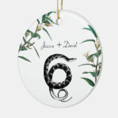 Persoonlijke kerstboomnaam keramisch ornament (Links)