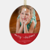 Persoonlijke Kerstboomornament met Foto Keramisch Ornament (Rechts)