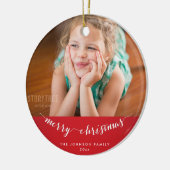 Persoonlijke Kerstboomornament met Foto Keramisch Ornament (Links)