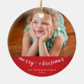 Persoonlijke Kerstboomornament met Foto Keramisch Ornament (Achterkant)
