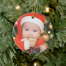 Persoonlijke kerstboomornament voor baby's eerste
