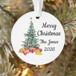 Persoonlijke kerstboomornament voor het gezin ornament