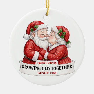 Persoonlijke Kerstboomornament voor Koppels, Keramisch Ornament