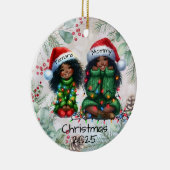 Persoonlijke kerstboomversiering keramisch ornament (Rechts)