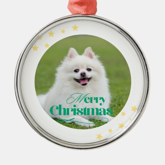 Persoonlijke kerstboomversiering metalen ornament (Voorkant)