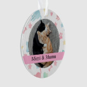 Persoonlijke kerstboomversiering – Mimi & Mumu kat Ornament (voorkant)