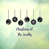 Persoonlijke kerstboomversiering raamfolie raamsticker (Vel 3)