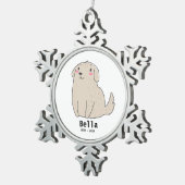 Persoonlijke kerstboomversiering ter nagedachtenis tin sneeuwvlok ornament (Rechts)