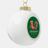 Persoonlijke kerstboomversiering voor baby's eerst keramische bal ornament (Links)