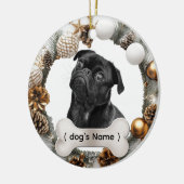 Persoonlijke Kerstboomversiering voor Honden Keramisch Ornament (Links)