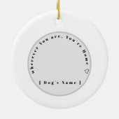 Persoonlijke Kerstboomversiering voor Honden Keramisch Ornament (Achterkant)