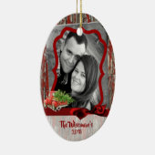 Persoonlijke kerstboomwagen PHOTO-versiering Keramisch Ornament (Rechts)