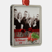 Persoonlijke kerstboomwagen PHOTO-versiering Metalen Ornament (Rechts)