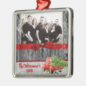 Persoonlijke kerstboomwagen PHOTO-versiering Metalen Ornament (Links)