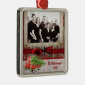 Persoonlijke kerstboomwagen PHOTO-versiering Metalen Ornament (Rechts)