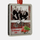 Persoonlijke kerstboomwagen PHOTO-versiering Metalen Ornament (Rechts)