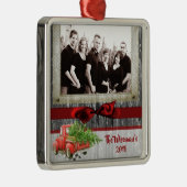 Persoonlijke kerstboomwagen PHOTO-versiering Metalen Ornament (Rechts)