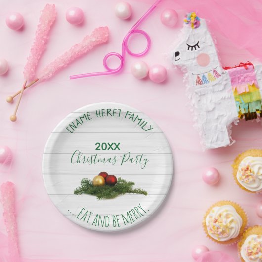 Persoonlijke kerstBorden - Christamas Party Papieren Bordje (Feest)