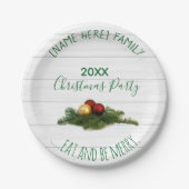 Persoonlijke kerstBorden - Christamas Party Papieren Bordje (Voorkant)
