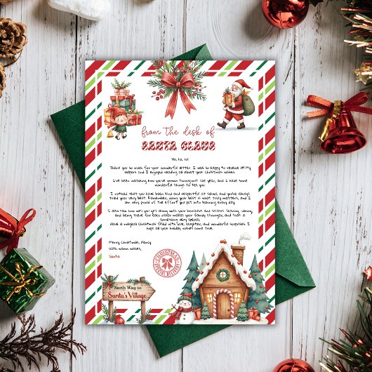 Persoonlijke kerstbrief van Sinterklaas voor kinde