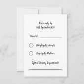 Persoonlijke kerstbruiloft RSVP Kaart (Achterkant)