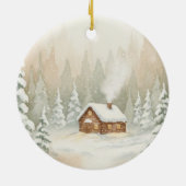 Persoonlijke kerstcabin keramische ornament (Achterkant)