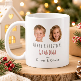 Persoonlijke kerstcadeau oma foto mok