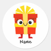 Persoonlijke Kerstcadeau Sticker – Aangepaste Naam (Voorkant)