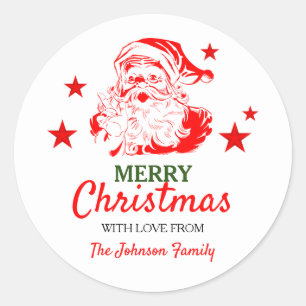 Persoonlijke Kerstcadeau van de Kerstman Ronde Sticker