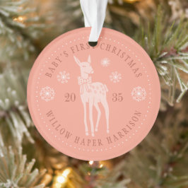 Persoonlijke kerstcadeau voor baby's eerste kerst ornament