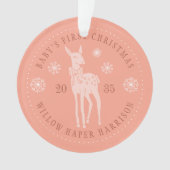 Persoonlijke kerstcadeau voor baby's eerste kerstf ornament (voorkant)