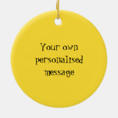 Persoonlijke kerstcadeaus keramisch ornament (Achterkant)