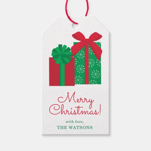 Persoonlijke Kerstcadeaus Kerstmis Cadeaulabel (Voorkant)