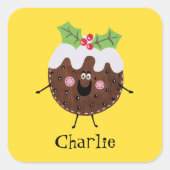 Persoonlijke kerstcadeaus vierkante sticker (Voorkant)