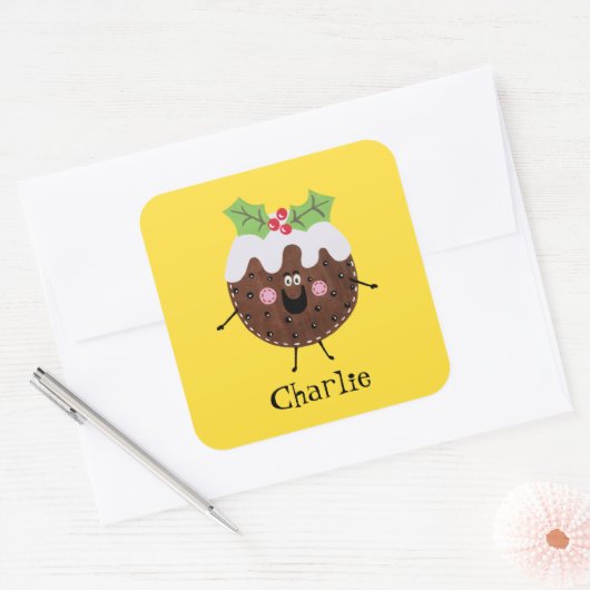 Persoonlijke kerstcadeaus vierkante sticker (Envelop)