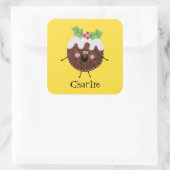Persoonlijke kerstcadeaus vierkante sticker (Tas)