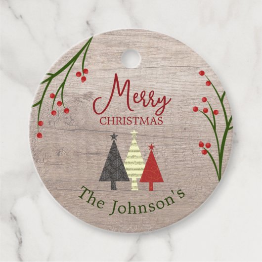 Persoonlijke kerstcadeautag bedankjes labels (Voorkant)