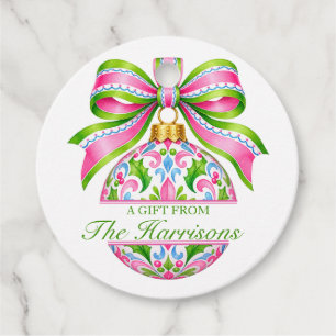 Persoonlijke kerstcadeautag bedankjes labels