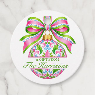 Persoonlijke kerstcadeautag bedankjes labels