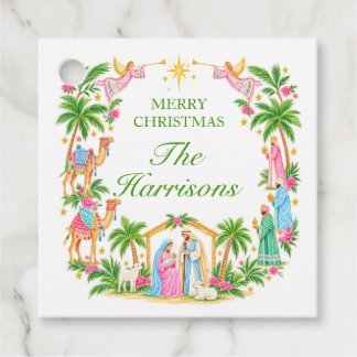Persoonlijke kerstcadeautag bedankjes labels