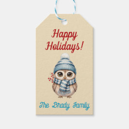 Persoonlijke kerstcadeautag cadeaulabel