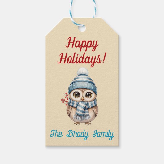 Persoonlijke kerstcadeautag cadeaulabel (Voorkant)