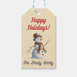Persoonlijke kerstcadeautag cadeaulabel
