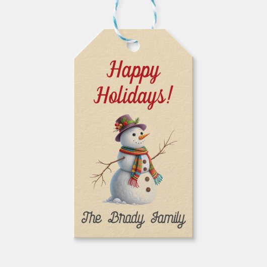 Persoonlijke kerstcadeautag cadeaulabel (Voorkant)